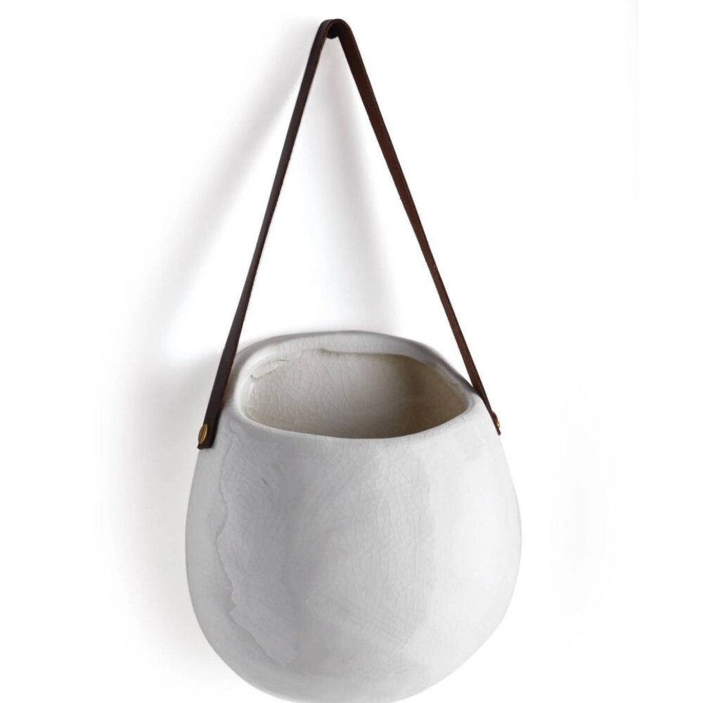 Organic Wall Planter Small White